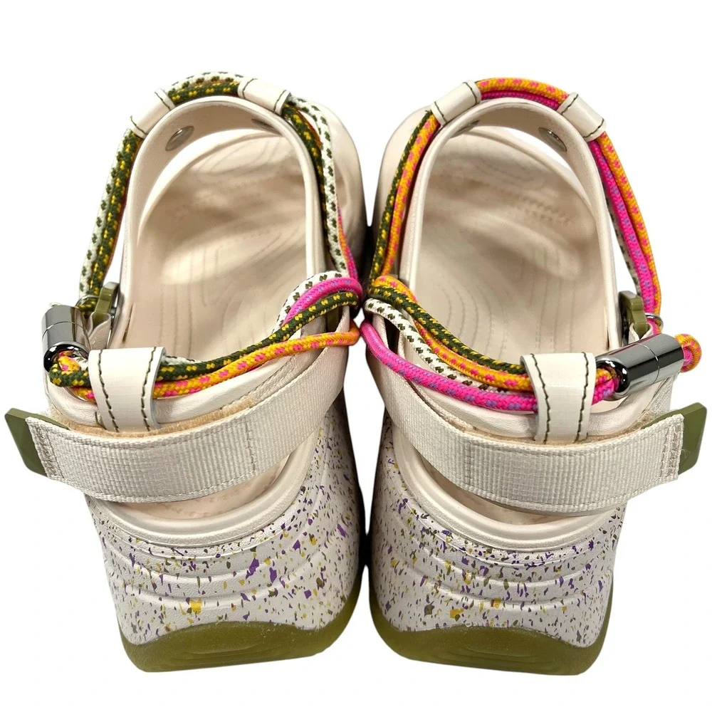Crocs Hiker Xscape Festival Sandals W10/M8 White Pink Platform Chunky Gorpcore